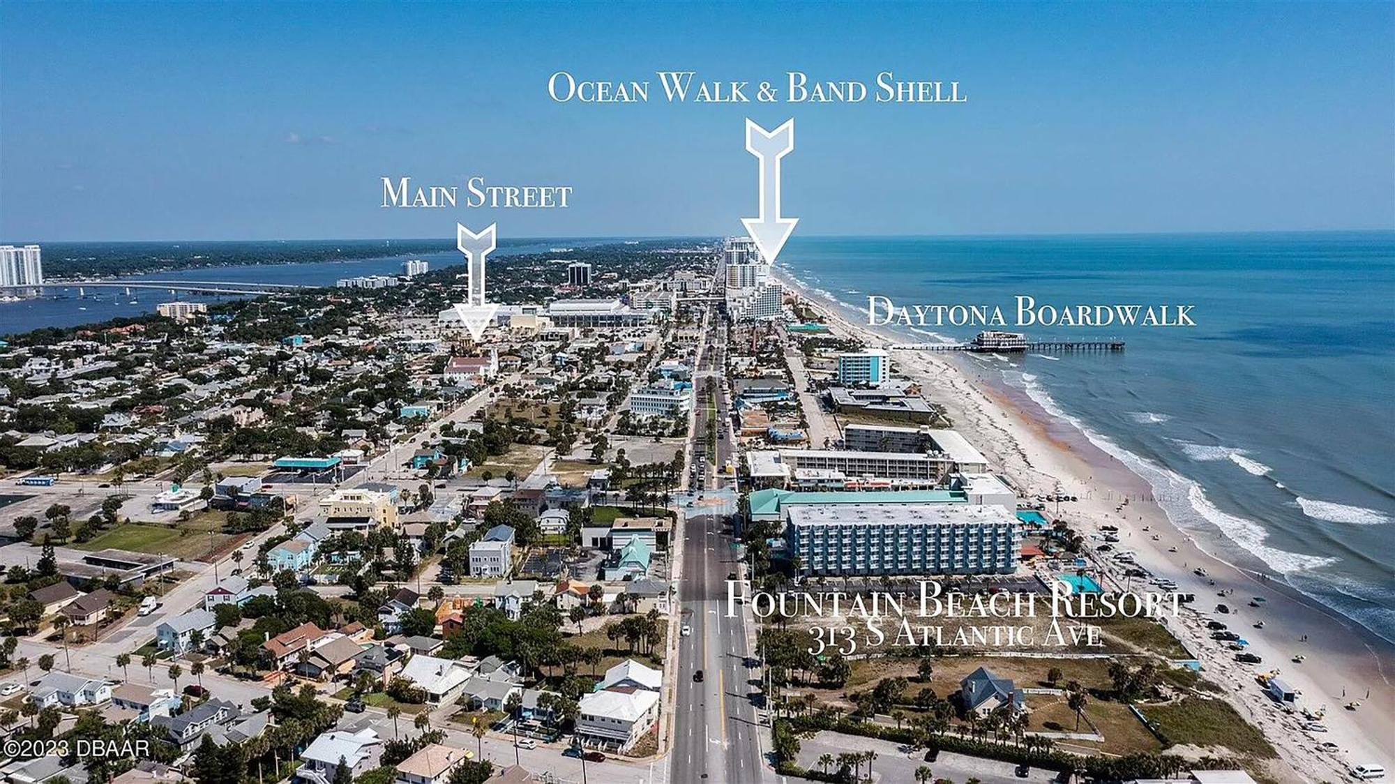 代托纳海滩Open For 2025 Speedweeks Daytona 500 - Beachfront Studio - Private Balcony With Ocean View - Pool - Hot Tub - Tiki Bar - Sauna公寓式酒店 外观 照片